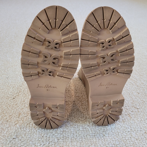 Sam Edelman Leone Leather Lug Chunky Sole Chelsea Boots Size 8.5M Suede. - Picture 12 of 13